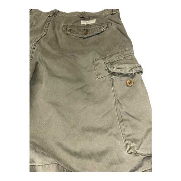 Polo Ralph Lauren Shorts Mens 38 Green 100% Cotton Flat Front Cargo Heavyweight - Picture 8 of 12